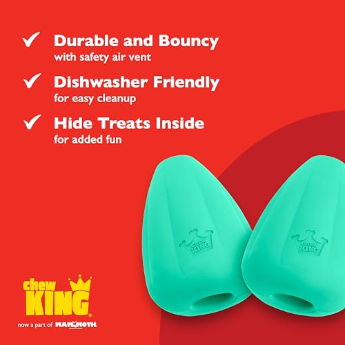 Chew King Premium Treat Hundespielzeug XL, extrem strapazierfähiges Naturkautschukspielzeug, 2 Stück, alle Rassengrößen