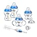 Tommee Tippee Closer to Nature Newborn Baby Bottle Starter Set | Breast-Like Nipple, Anti-Colic Valve - Blue, Boy