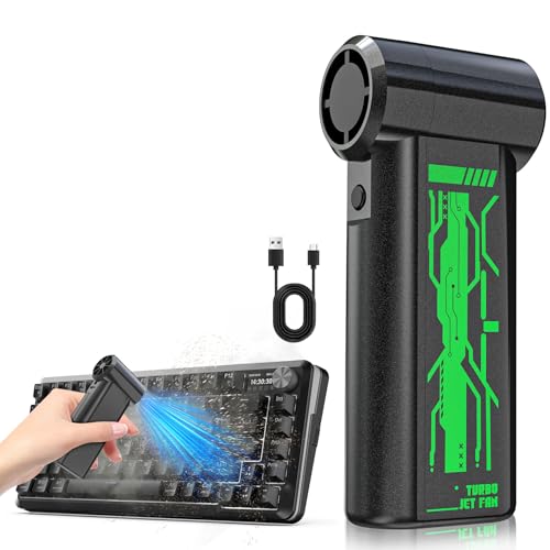 Compressed Air Duster-160000RPM Super Power Electric Air Duster, 4-Gear Adjustable Mini Blower with Fast Charging, Rechargeable Cordless Air Blower for Computer, Keyboard, House, Outdoor and Car