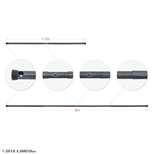 LINCO Lincostore Studio Crossbar for Backdrop Stands, 10 feet, Telescopic AM236
