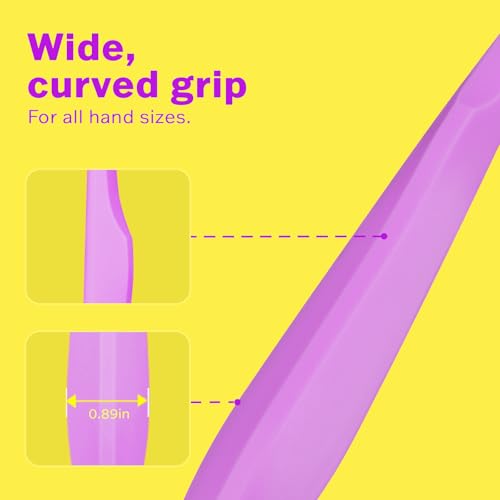 Image of Max Extra Soft Toothbrush for Adults with Sensitive Gums, Soft Bristle Toothbrushes, Wide Head for Back Teeth, Ergonomic Non-Slip Grip, BPA Free, Individually Wrapped, 4 Pack, Lavender