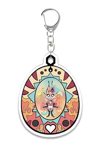 Helluva Boss Acrylic Character Keychain - Beelzebub, Loona, Stolas, Blitzo, Moxxie & More, Oval Charm (Beelzebub)