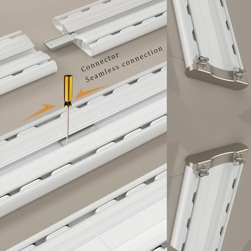 Rail rideau double de plafond 183 cm blanc qualité hôtel - 7