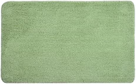 Allure Luxury Deep Pile Microfibre Pedestal Toilet Mat, Non-Slip, 50 x 50cm, Quick Dry & Easy Care (Fern Green)