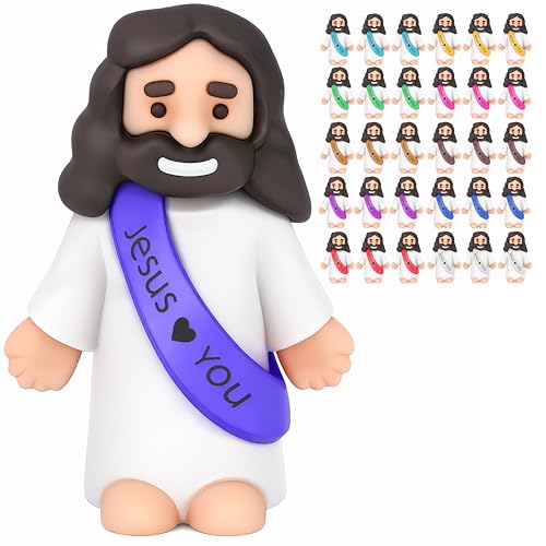 Bay State Importers 30PCS Little Jesus Figures, Mini Jesus Figurines in Bulk, Multicolor Tiny Jesus Figures, Miniature Figurines for Devotional or Sacramentals, Religious Gifts for Year Round