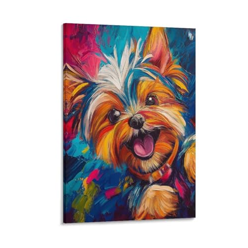 Tableau Terrier du Yorkshire pour embellir votre chambre 50x75