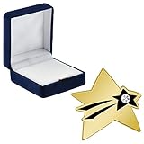 Crown Awards Meteor Star with Gem Pins, Meteor Star with Gem Pin with Blue Velvet Presentation Case, 50 Pack, Prime