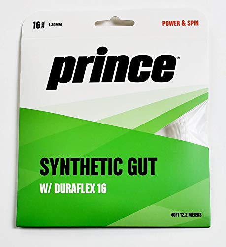 Prince Synthetic Gut with Duraflex 16g White Tennis String