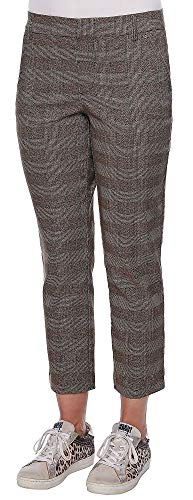Democracy Womens Ab-Solution Plaid High Rise Ankle Pants 6 Mocha Brown