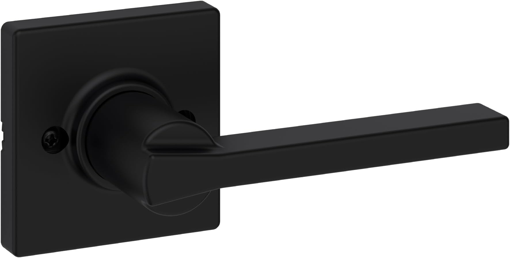 Kwikset Casey Dummy Door Handle,Sided Lever for Closets,French Double Doors,and Pantry,Matte Black Non-Turning Reversible Interior Push/Pull Lever,with Microban Protection,(Pack of 12)