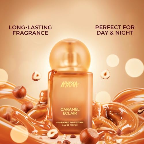 Image of Nykaa Caramel Eclair EDP 50ml | Warm Sweet Perfume for Women | Caramel & Hazelnut Gourmand Fragrance | Long-Lasting Everyday Scent | Best Dessert-Inspired Perfume | Best Gift for Her