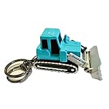 Sunfans Men Boys Creative Cool Mini Movable Excavator Model Keychain Key Ring, Car Vehicle Machine F
