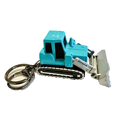 Sunfans Men Boys Creative Cool Mini Movable Excavator Model Keychain Key Ring, Car Vehicle Machine Funs Collection New Year Christmas Valentine Gift Keyrings Bag Decoration Pendant -Green #TOP2