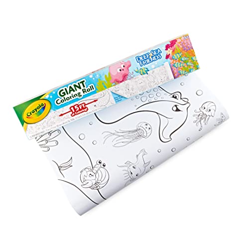 Crayola Giant Coloring Roll, 15 Perforated Ocean Coloring Pages, Gift for Kids, Ages 3, 4, 5, 6 - image 1