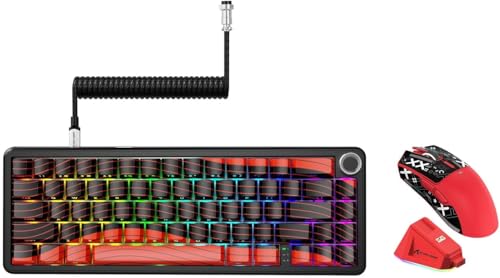 Clavier Mécanique Magnétique 60% et Souris Gaming Sans Fil 2.4Ghz Bluetooth