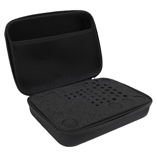 Hard Battery Organizer Storage Box, Carrying Case Bag with Handle, Dual Zipper, Can Holds AA AAA C D 3V 9V Batteries, Tester, Accessories