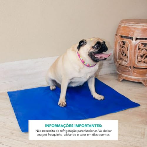 Tapete Térmico Gelado Refresca Pet G 66 x 55 cm Impermeável Resistente Para Cães E Gatos