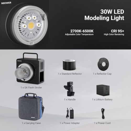 NEEWER Q6 600Ws 2.4G TTL Outdoor Studio Flash