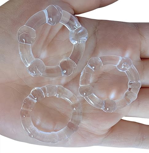 3 Sizes White Male Silicone Toy Rubber Adult Toys for Couples Rings for Men for Games Erection Longer Harder Stronger Cock Enlargement Machine Easy in Sweater Pocket 1F17B23