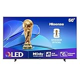 Hisense Smart TV 50 Pouces 50E7Q QLED 4K UHD Téléviseur, Dolby Vision Atmos, Mode Sport IA MEMC, HDR, VIDAA avec Youtube, Netflix, Disney+, Canal +, Commande vocale Alexa