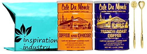 French Chicory & Dark Roast Coffee Set with Spoons