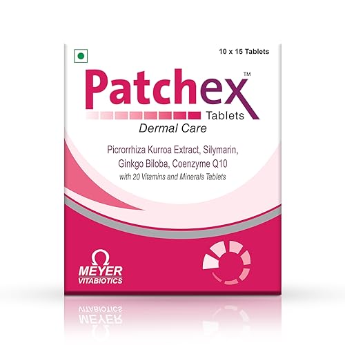 Patchex Tablets With Picrorrhiza Kurroa Extract, Coq10, Ginkgo Biloba In The Management Of Vitiligo, Promote Skin Radiance And Improve Pigmentation |15 Tablets (B0CHJ4CXHY) Amazon Price History, Amazon Price Tracker