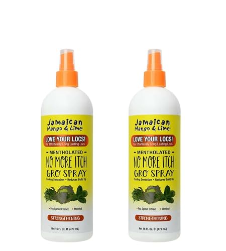 Jamaican Mango & Lime No More Itch Gro Spray – Mentholated Scalp Relief for Locs, Braids & Twists