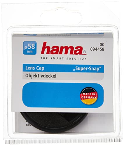 Hama | Lens cap for 58 mm lens, surface clamping mechanism, Super Snap, black