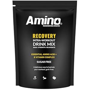 Amino Recovery – EAA & BCAA Intra Workout Powder – Amino Acid Recovery Drink – 5000mg EAA Amino Acids & BCAA Powder – Protect Muscle & Aid Recovery – Sugar Free & Vegan (Blue Raspberry, 22 Servings)