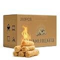 SUNLIFER 200 PCS Natural Wax & Sawdust Fire Starters – All-Weather Charcoal Starters for Campfires, Grill, Fire Pit, Indoor Fireplaces, BBQ, Wood Stove, Smoker