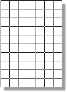 70 Per Page/Sheet, 5 Sheets (350 Sticky TINY SQUARE Labels), Label Planet® White Blank Matt Self-Adhesive Plain A4 Stickers, Printable With Laser/Copier or Inkjet Printer, UK LP70/25/SQ, 25 x 25 MM, FOR JAM FREE PRINTING, General Use/All Purpose