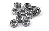 Precise Quality 3x6x2.5mm HopUp Metallic Shielded Metric Ball Bearing for Drone Helicopter, RC Miniature Toys (Pack of 10)