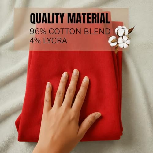 Image of DIGITAL SHOPEE Women Regular Fit Elastic Waist Full Length Cotton Formal Trouser for Casual Wear, Office Wear