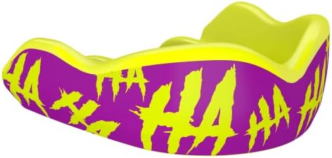 DAMAGE CONTROL High Impact Mouth Guard, Mouthguards for Sports, Boxing, Roller Derby, Hockey, Lacrosse Mouth Guard, Mouth Guards with Ultra Fit and Protection Against Shock (Adult, HA HA HA 2.0)