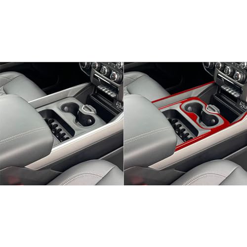 Cubierta para portavasos de fibra de carbono 3 piezas para Dodge RAM 2019-2023 miniatura 5