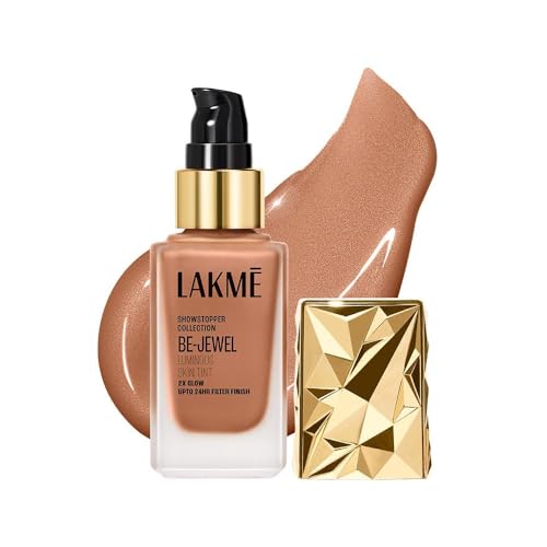 Image of LAKME Be-Jewel Luminous Skin Tint, 25ml, for Radiant, Smooth and Luminous Finish, with Light-Reflecting Polymers, 24HR Filter-Like Wear, Foundation for Women Dry Skin, for Women - Neutral Honey