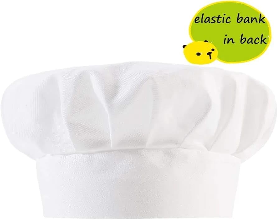 MAKSTILE Kids Apron with Chef Cap |Adjustable Neck Strap |Ideal for Cooking, Baking, Painting & School Activities | Cotton Children Apron for Boys & Girls | 3 to 6 years | Size-52 x 47 cms (White) - Image 5 thumbnail