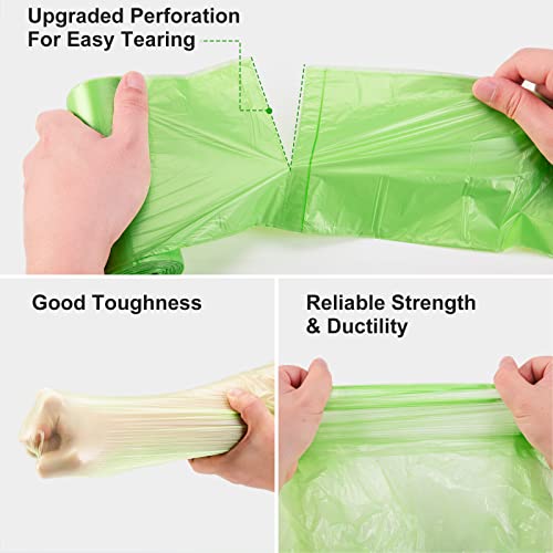 Small Trash Bags 4-6 Gallon, Inwaysin 200 Count Biodegradable Trash Bags 4 Gallon, Extra Strong Small Garbage Bags Unscented, Size Expanded, Green, For Bathroom Bedroom Office Kitchen Trash Can #TOP2