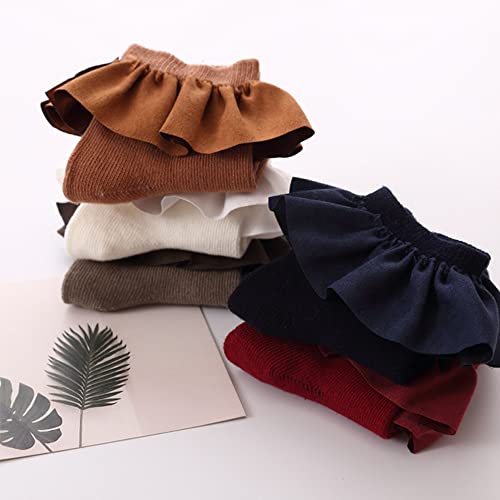 Baby Girls Frilly Socks Toddlers Girls Princess Ruffle Lace Socks Baby Ankle Dress Socks 5-Pack3