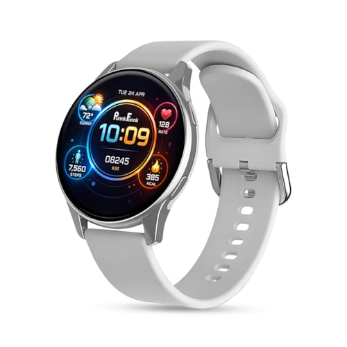 Image of PunnkFunnk Active 5 Smart Watch with 1.3 inch AMOLED HD Display | Bluetooth Calling, AI Voice Assistant, 100+ Sports Modes, Heart Rate & SPO₂ Tracking, IP68 Waterproof for Men & Women- (Grey)