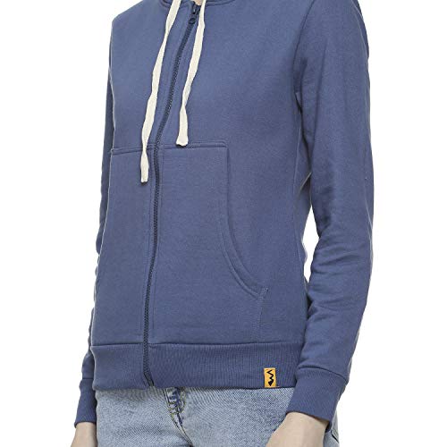 Image of Campus Sutra Cotton Women Hooded Sweatshirt