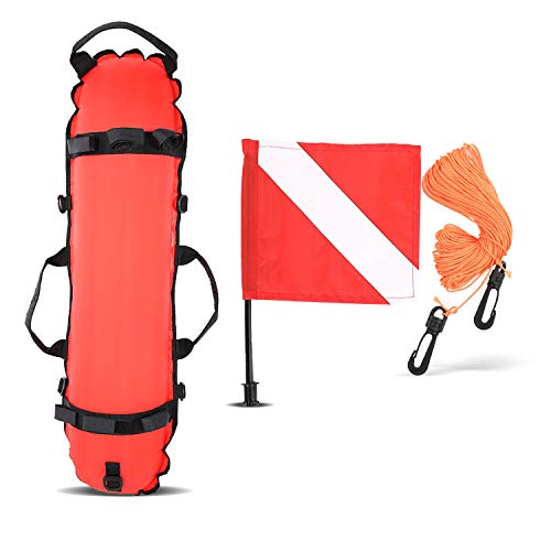 Buoy Dive Flag, Buoy Diver Down Flag Buoy Diving Inflation Buoy Ball & Flag
