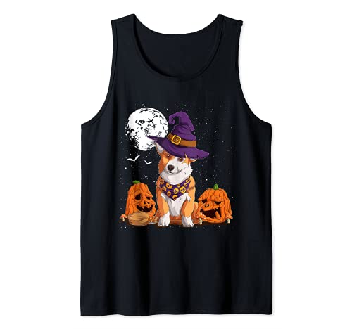 Corgi - Disfraz de calabaza para perro y otoño Camiseta sin Mangas