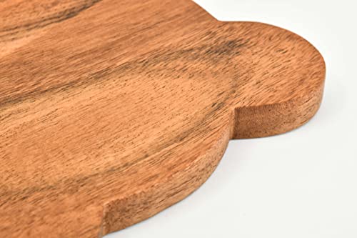 Affinity Decor Tabla de Cortar de Madera de Acacia Orgánica para Cocina con Mango Integrado 15"L x 7"W miniatura 4
