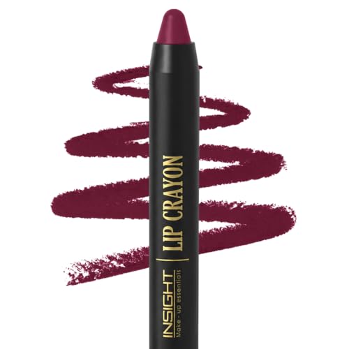 Image of INSIGHT Long Lasting Lip Crayon - All-Day Comfort | Matte Finish | Waterproof | Non-Transfer | Non-Sticky | Enriched with Vitamin E & Kojic Acid | Sharpenable Tip | Full Coverage | Lightweight Lipstick (Smokey Rose) - 7g