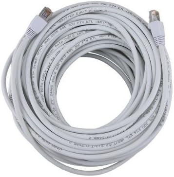 100ft White cat6 Ethernet Cable for linksys D-Link Router 100' 100 ft