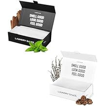 Laundry Sauce - 02 Sets of Luxury Scented Laundry Dryer Sheets Bundle Australian Sandalwood and Siberian Pine, Premium Dryer Sheets with High-End, Sophisticated Fragrances