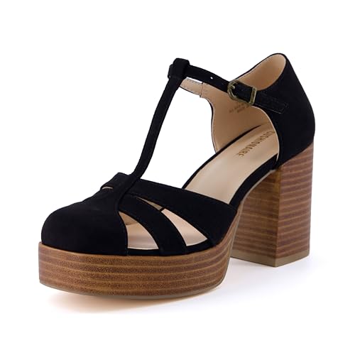 CUSHIONAIRE Women's Tizzy Mary Jane Platform Heels +Memory Foam, Wide Widths Available