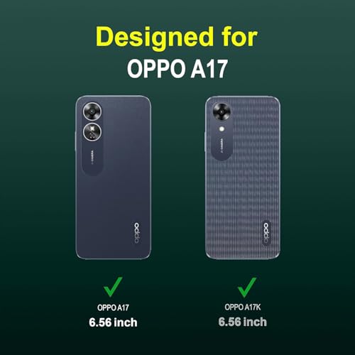 Image of Bintage 2in1 Hard Slim Back Case | Soft Border Camera Protect | Dual PU Leather Finish Back Cover Compatible for Oppo A17 4G - Royal Blue