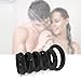 Silicone Six Ring Accessories, High Elasticity Thickened Coil-Style, Black Endurance Training Fitness Equipment+Y35
